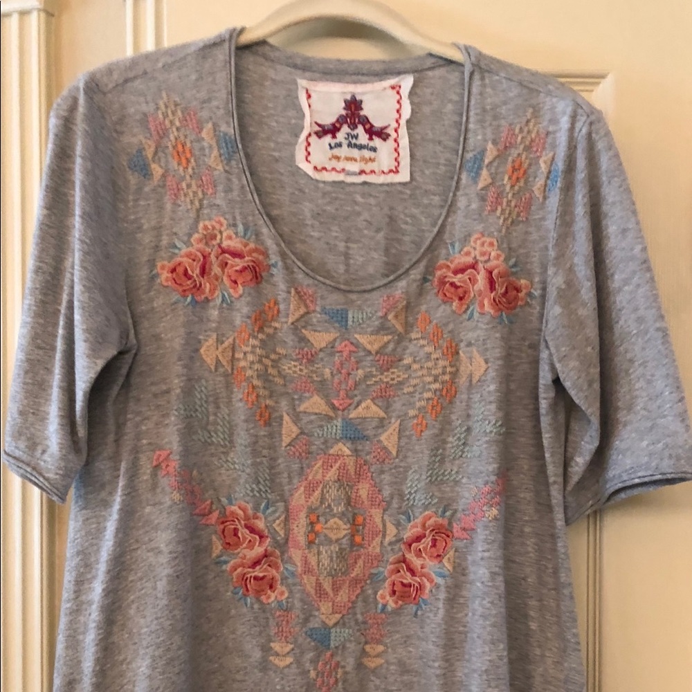 Johnny Was embroidered tunic top